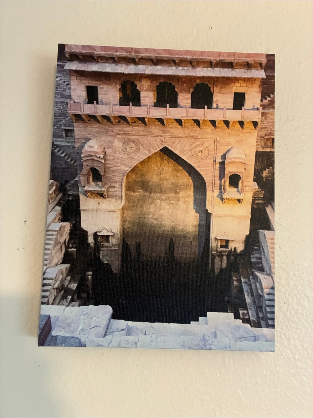 Architectural Wall Art Print in Warm Beige and Tan